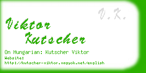 viktor kutscher business card